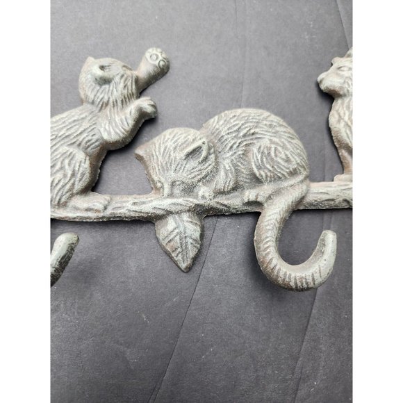 Cats Kittens With 4 Hooks Hangers For Wall Coat Key - Picture 4 of 14